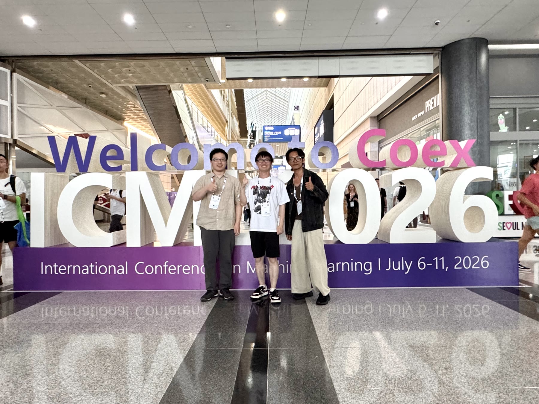 At the ICML 2026 conference with friends